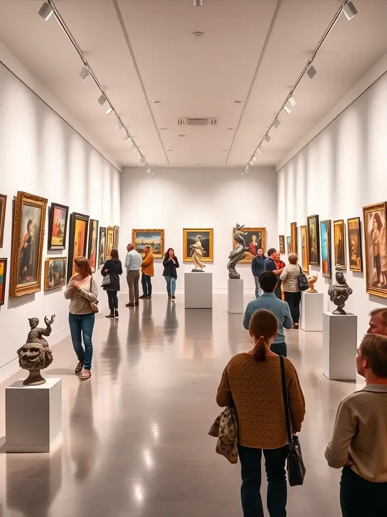 An image of an art exhibition held within the Citadelle, featuring contemporary artworks inspired by the site's history and cultural significance.